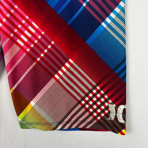 Hurley Phantom Rainbow Plaid Surf Swim Board Short 10" Inseam Men's Size 32 - Picture 3 of 8